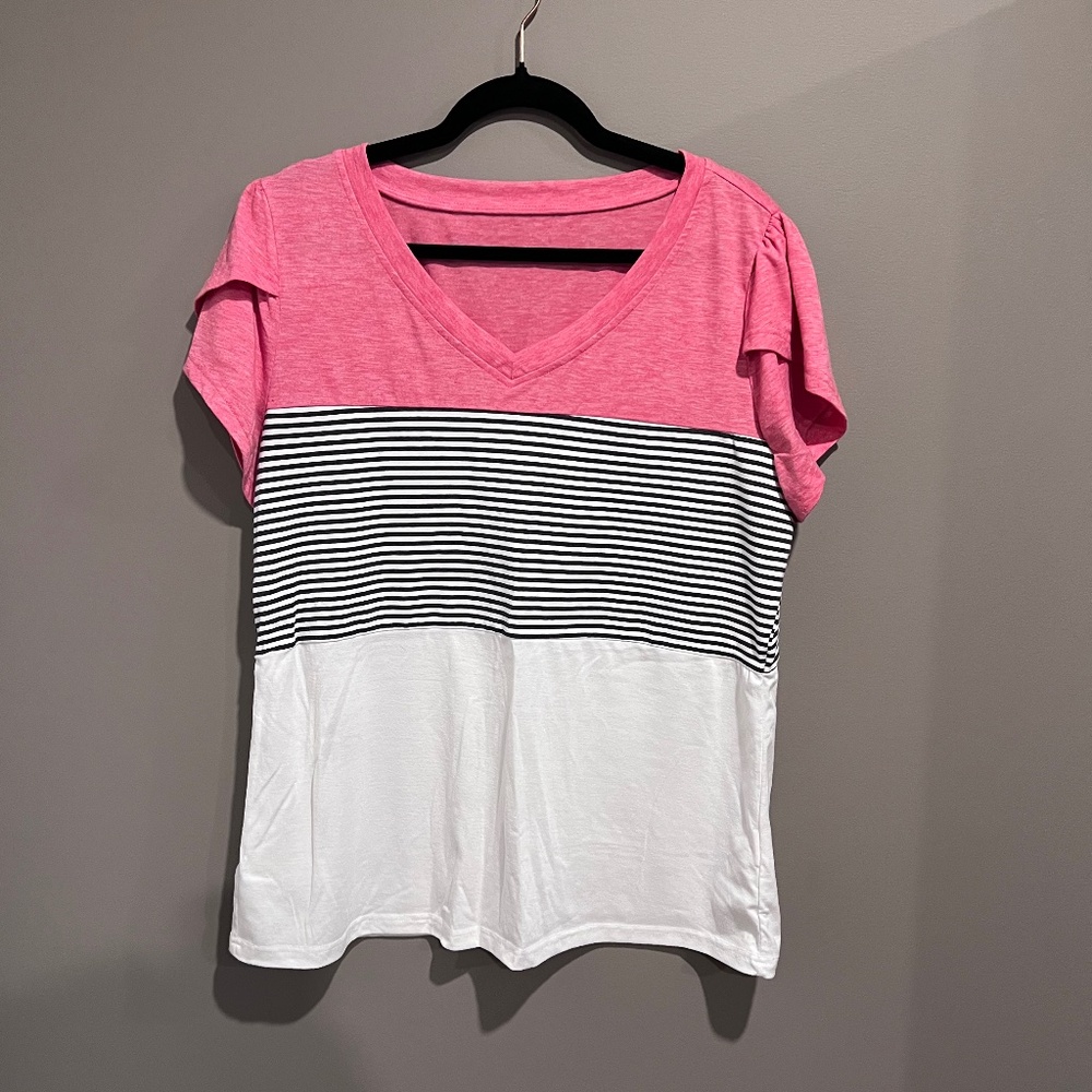 Pink striped T Shirt